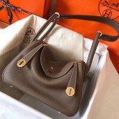Hermes Taupe Lindy 30cm Clemence Handmade Bag QY00174