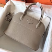High Quality Hermes Tourterelle Clemence Bolide 27cm Handmade Bag QY01215