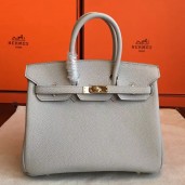 Imitation 1:1 Hermes Pearl Grey Clemence Birkin 30cm Handmade Bag QY01952