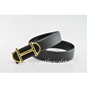 Knockoff AAAAA Hermes Reversible Belt Black/Black Anchor Chain Togo Calfskin With 18k Gold Buckle QY00187