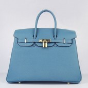 Knockoff Hermes Birkin 30cm 35cm Bag In Blue Jean Togo Leather QY01222