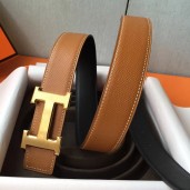 Replica Best Hermes H Belt Buckle &amp; Brown Epsom 32 MM Strap QY01684
