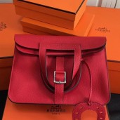 Replica Cheap Hermes Halzan Bag In Red Clemence Leather QY01302
