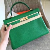 Replica Hermes Bamboo Clemence Kelly Retourne 32cm Handmade Bag QY01866