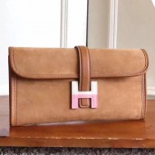 Replica Hermes Ocre Suede Jige Elan 29 Clutch Bag QY01550