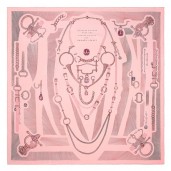 Replica Hermes Pink Etude pour une Parure de Gala Scarf QY01673