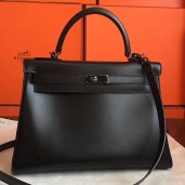 Replica Hermes So Black Box Kelly Retourne 32cm Handmade Bag QY01674