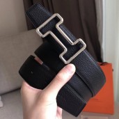 Replica Hermes Tonight 38MM Reversible Belt In Black Clemence Leather QY00734