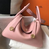 Hermes Lindy 26cm Bag In Pink Clemence With GHW QY00866