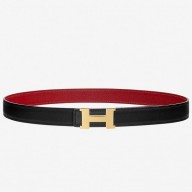 Hermes Mini Constance Belt Buckle & Red Epsom 24 MM Strap QY01556