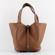 New Hermes Picotin Lock Bag In Brown Leather QY00388
