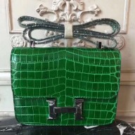 Replica Hermes Bamboo Constance MM 24cm Crocodile Handbag QY01963