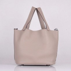 AAA Hermes Picotin Lock Bag In Grey Leather QY01645