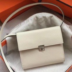 AAAAA Copy Hermes White Clic 16 Wallet With Strap QY01727