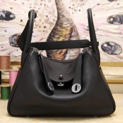 Best Quality Copy Hermes Black Clemence Lindy 34cm Bag QY01502