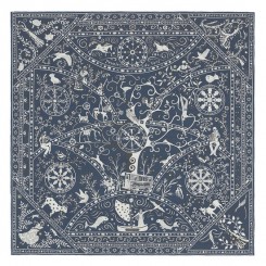 Cheap Hermes Navy Peuple du Vent Bandana Shawl QY00896