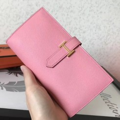 Cheap Hermes Pink Epsom Bearn Gusset Wallet QY00575