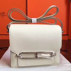 Copy Hermes Mini Sac Roulis Bag In Ivory Swift Leather QY01056