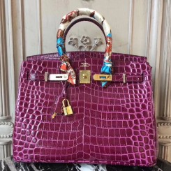 Perfect Hermes Birkin 30cm 6O Vert Cypres imported Niloticus full handmade  - lushenticbags