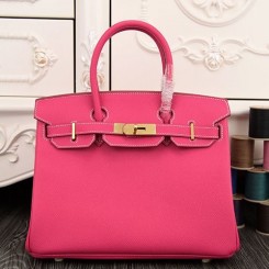 Hermes Birkin 30cm 35cm Bag In Rose Red Epsom Leather QY01515
