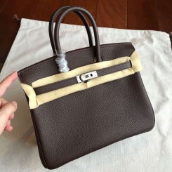 Hermes Cafe Clemence Birkin 25cm Handmade Bag QY01028
