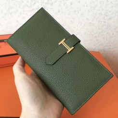 Hermes Canopee Clemence Bearn Gusset Wallet QY00306