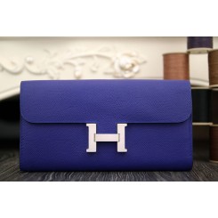Hermes Constance Wallet In Electric Blue Epsom Leather QY00739