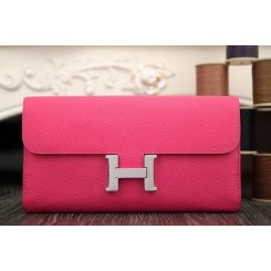 Hermes Constance Wallet In Peach Epsom Leather QY01510
