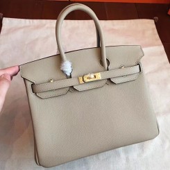 Hermes Grey Epsom Birkin 25cm Handmade Bag QY01722