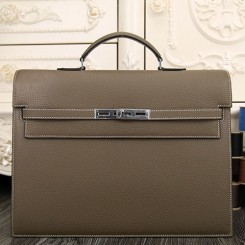 Hermes Grey Kelly Depeche 38cm Briefcase Bag QY01825