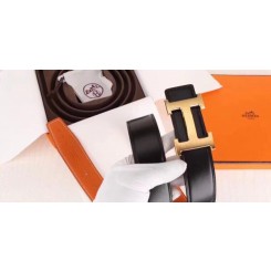 Hermes H Belt Buckle & Orange 32mm Clemence Strap QY00506