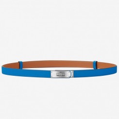 Hermes Kelly Belt In Blue Epsom Leather QY00788