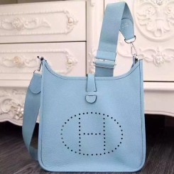 Hermes Light Blue Evelyne III PM Bag QY02222