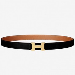 Hermes Mini Constance Belt Buckle & Brown Epsom 24 MM Strap QY00040