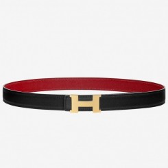 Hermes Mini Constance Belt Buckle & Red Epsom 24 MM Strap QY01556