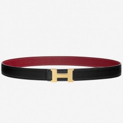 Hermes Mini Constance Belt Buckle & Ruby Epsom 24 MM Strap QY00193