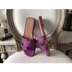 Hermes Oran Sandals In Cyclamen Epsom Leather QY01226