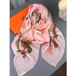 Hermes Pink Grand Manege A Jouets Shawl 140cm QY01691