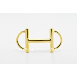 Hermes Reversible Belt 18K Gold Anchor Chain Buckle QY01610