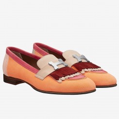 Hermes Royal Loafers In Multicolour Suede QY01447