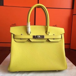 Hermes Soufre Epsom Birkin 30cm Handmade Bag QY00997