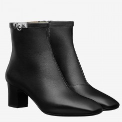 Imitation Hermes Black Calfskin Power Low Boot QY01736