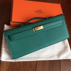 Hermes Kelly Cut Bag Clutch Souffre Rare to Find Epsom Leather – Mightychic