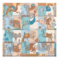 Imitation Hermes Quetsche Della Cavalleria Favolosa Silk Twill Scarf QY01486