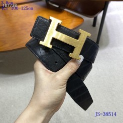 Imitation Hermes Reversible Belt Black Togo Calfskin With 18k Gold Double H Buckle QY01593