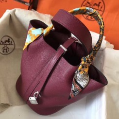 Replica Hermes Ruby Picotin Lock MM 22cm Handmade Bag QY01840