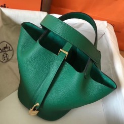 Replica Hermes Vert Vertigo Picotin Lock PM 18cm Handmade Bag QY00422