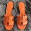 AAA Copy Hermes Orange Epsom Oasis Sandals QY00629