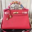 AAA Imitation Hermes Red Clemence Kelly 28cm Bag QY02266