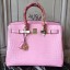AAAAA Replica Hermes Birkin 30cm 35cm Bag In Pink Crocodile Leather QY00911